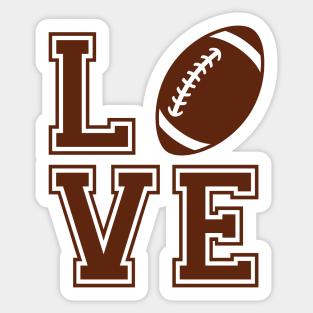 American Football LOVE Sticker